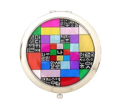 명품자개 판촉물 생분해 소재 제작 가능 4 자개 원터치 손거울 A