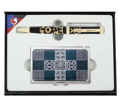 명품자개 기념품 리오더 시점 판단하는 기준과 방법 3 한글볼펜과 창살문그린자개명함