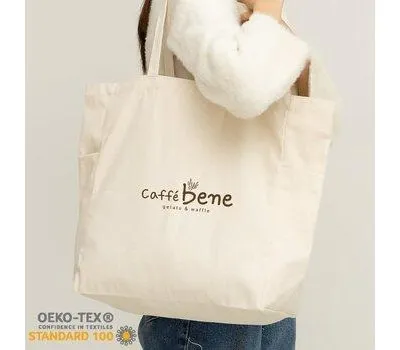 에코백 판촉물 CI 적용 사례 모음 3 친환경 투포켓 에코백 360x150x380mm