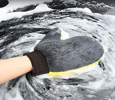 자동차용품 홍보물 디자인으로 브랜드 스토리 효과적 전달 4 양면 세차 워시 장갑 K2567