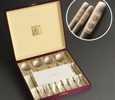 결혼식 판촉물 제작비 투명한 견적으로 합리적 선택하기 2 겹경사 희 방짜유기 수저 4인용