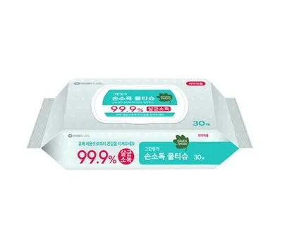 물티슈 판촉물 창립기념일 제작 추천 3 유한킴벌리 그린핑거 손소독 물티슈 캡형 30매