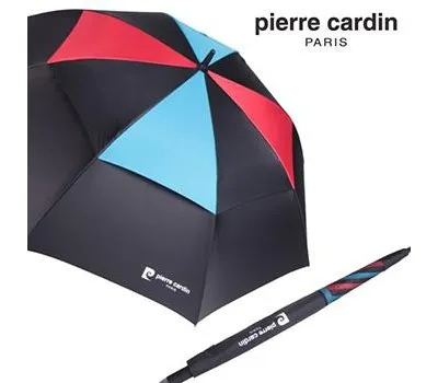 골프우산 판촉물 빠른 제작 가능한 업체 2 피에르가르뎅 75자동 콤비더블캐노피 방풍골프우산