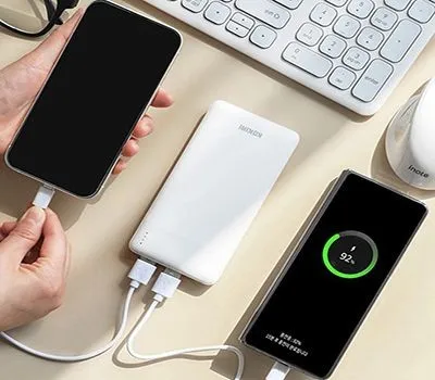 양산판촉물 예산 초과 없이 제작하는 노하우 4 코끼리 듀얼 슬림팩 10000mAh 보조배터리