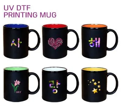 머그컵 기념품 제작 프로세스 단계별 완벽 매뉴얼 2 드망즈 UV DTF필름인쇄머그 무광 블랙라인 345ml 12온즈