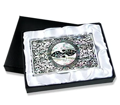 명품자개 홍보물 즉석 제작 vs 사전 제작 시간 효율성 4 나전칠기 쌍학 자개 명함케이스