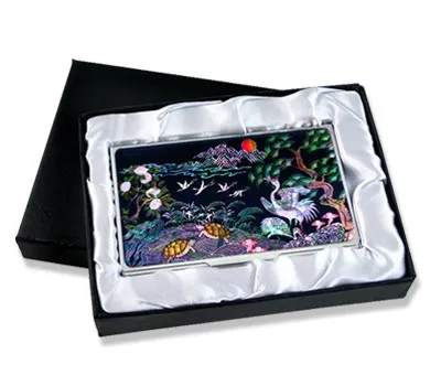 청원판촉물 제작 비용 50% 절약하는 방법 5 십장생도 자개 명함케이스